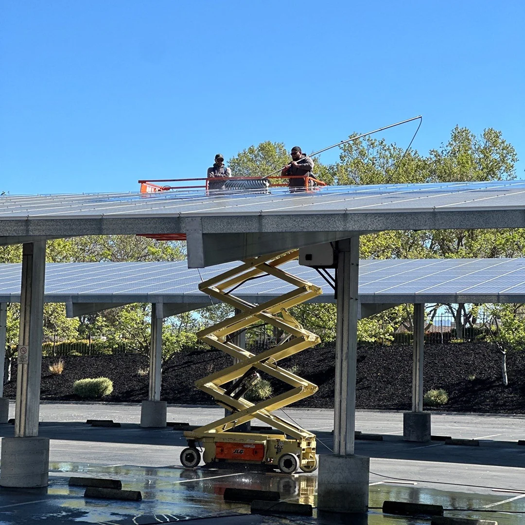 Medical center solar panel cleaning in Danville CA